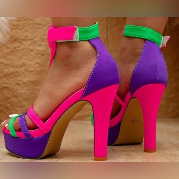 Cute colourful heels. New. - Picture 2 of 3
